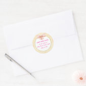Pink Bow Save the Date Stickers (Umschlag)