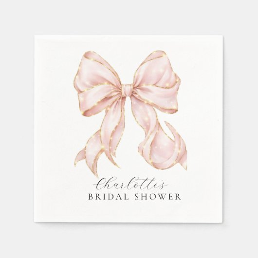 Pink Bow Serviette (Vorderseite)