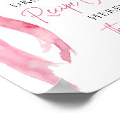 Pink Bow Share a Recicard Brautparty Sign Poster (Ecke)