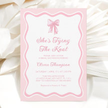 Pink Bow Shes binden das Brautparty des Knotens