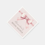 Pink Bow Shes binden das Brautparty des Knotens Serviette (Ecke)
