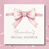 Pink Bow Shes binden das Brautparty des Knotens Serviette