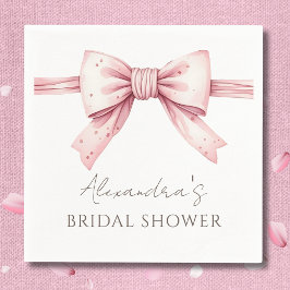 Pink Bow Shes binden das Brautparty des Knotens Serviette