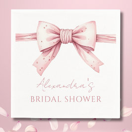 Pink Bow Shes binden das Brautparty des Knotens Serviette