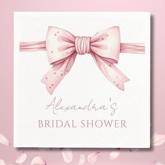 Pink Bow Shes binden das Brautparty des Knotens Serviette