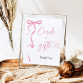 Pink Bow Shes binden die Knotenkarten und das Zeic Poster