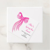 Pink Bow She's Tying the Knot Bridal Shower  Geschenkanhänger (Beispiel)