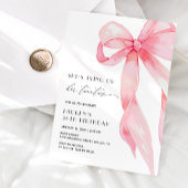 Pink Bow She's Tying Up Her Twenties 30th Birthday Einladung