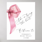 Pink Bow Sie bindet das Brautparty am Knoten Poster (Vorne)