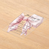Pink Bow Sie bindet das Brautparty des Knotens Acryleinladungen (Ablage )