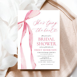 Pink Bow Sie bindet das Brautparty des Knotens Einladung