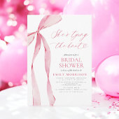 Pink Bow Sie bindet das Brautparty des Knotens Einladung