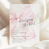 Pink Bow Sie bindet das Brautparty des Knotens Einladung