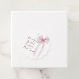 Pink Bow Sie bindet das Brautparty des Knotens Geschenkanhänger