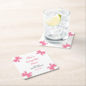 Pink Bow Sie bindet das Brautparty des Knotens Rechteckiger Pappuntersetzer (Vor Ort)