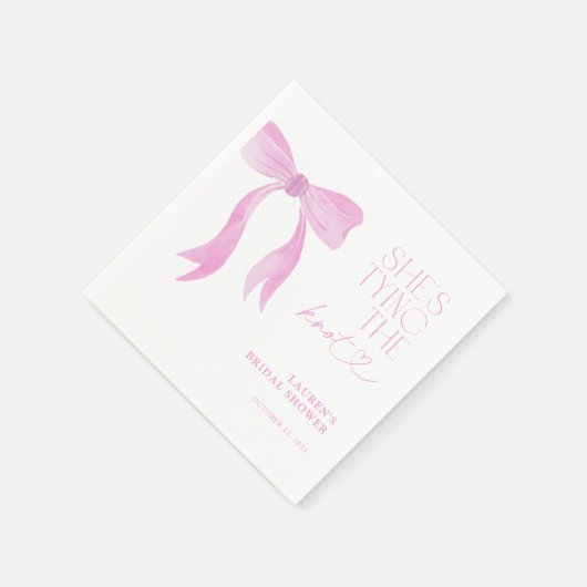 Pink Bow Sie bindet das Brautparty des Knotens Serviette (Ecke)