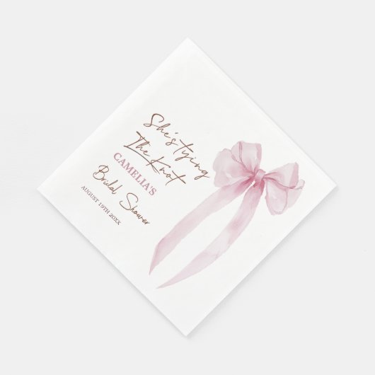 Pink Bow Sie bindet das Brautparty des Knotens Serviette (Ecke)
