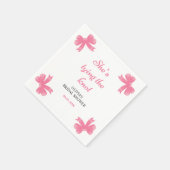 Pink Bow Sie bindet das Brautparty des Knotens Serviette (Ecke)