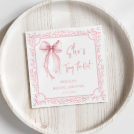 Pink Bow Sie bindet das Brautparty des Knotens Serviette