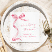 Pink Bow Sie bindet das Brautparty des Knotens Serviette