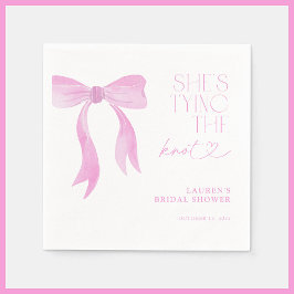 Pink Bow Sie bindet das Brautparty des Knotens Serviette