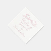 Pink Bow Sie bindet das Brautparty des Knotens Serviette (Ecke)