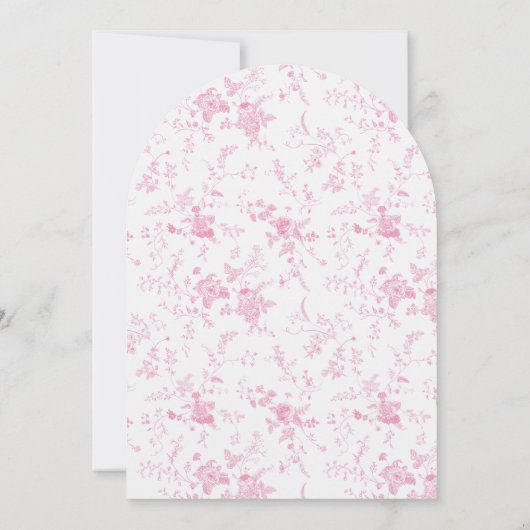 Pink Bow Sie bindet den Knoten Brautparty Arch Einladung (Rückseite)