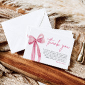Pink Bow Sie bindet den Knoten Dankeschön-Karte Einladung