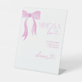 Pink Bow Sie bindet den Knoten Mimosa Bar Sockelschild (Vorderseite)
