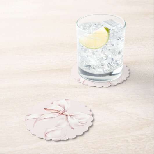 Pink Bow Sie bindet den Knoten Untersetzer (Vor Ort)