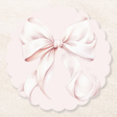 Pink Bow Sie bindet den Knoten Untersetzer (Vorderseite)