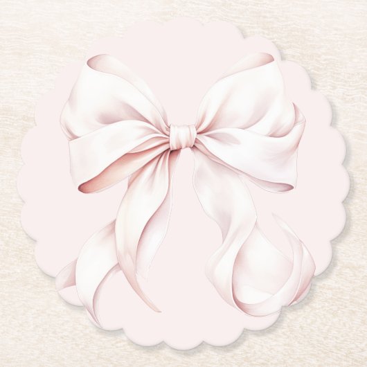 Pink Bow Sie bindet den Knoten Untersetzer (Vorderseite)