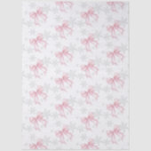 Pink Bow Silver Snowflake Winter Theme Seidenpapier (Vorderseite)