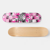 Pink Bow Skull Skateboard (Horizontal)