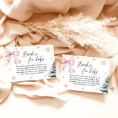 Pink Bow Snowflake Babyduschbücher für Babykarte Einladung