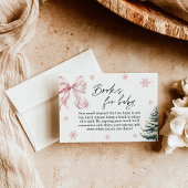 Pink Bow Snowflake Babyduschbücher für Babykarte Einladung