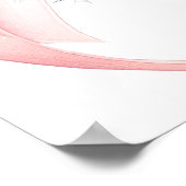 Pink Bow Snowflakes Baby Shower Welcome Poster (Ecke)