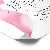 Pink Bow Spate night diapers Baby Dusche Spiel Poster (Ecke)