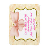 Pink Bow speichert das Datumsfenster Magnet (Vertikal)