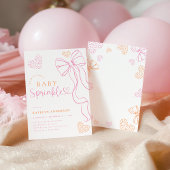 Pink Bow Sprinkle Baby Shower Invitation Einladung