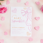 Pink Bow Sprinkle Baby Shower Invitation Einladung