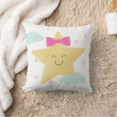 Pink Bow Star Throw Kissen (Decke)
