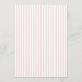 Pink Bow Striped Baptism Invitation for Girls Einladung (Rückseite)