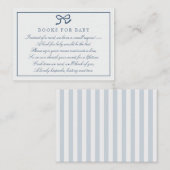 PInk Bow & Stripes-Bücher für die Babyverschlusska Visitenkarte (Vorne/Hinten)