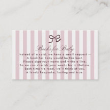 PInk Bow & Stripes-Bücher für die Babyverschlusska