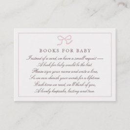 PInk Bow & Stripes-Bücher für die Babyverschlusska Visitenkarte