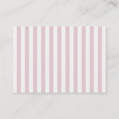 PInk Bow & Stripes-Bücher für die Babyverschlusska Visitenkarte (Rückseite)