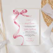 Pink Bow Sweet 16 Birthday Einladung