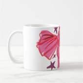 Pink Bow "Sweet Dreams" Glitzer Typografie Kaffeetasse (Links)