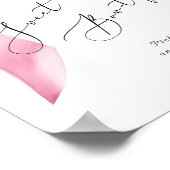 Pink Bow Sweet Little Bowtique Sweet Table Poster (Ecke)